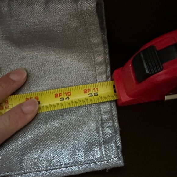 Gap Kids Silver Shimmer Straight Leg Pants SZ 14 Like New Need To Wash P… - Picture 10 of 11